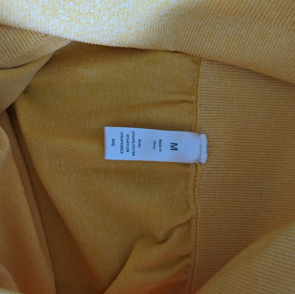 High Waisted Yellow Bright Yoga Leggings Tights - Picture 4 of 7